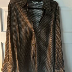 VINCE
Bias Silk Shirt In Houndstooth Print (preloved - worn once)